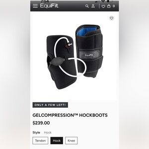 EquiFit Black GelCompression Hock Boots